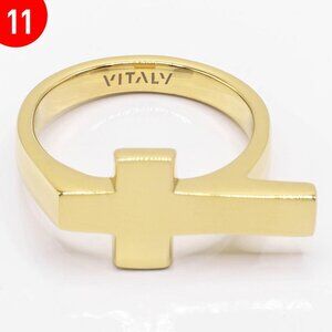 Vitaly Devout cross ring - Gold - Size 6